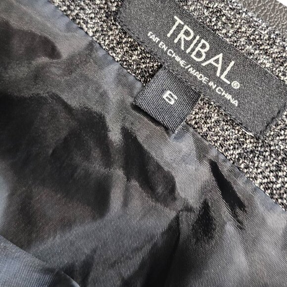 Tribal Womens Multi Print, Lagenlook, Fringe Midi Skirt, Size 6 - Picture 2 of 8